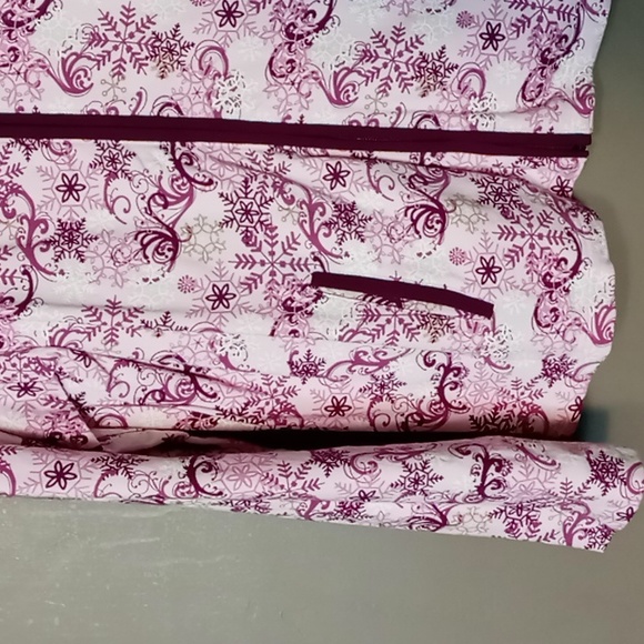 Christopher & Banks Full Zip Purple Snowflake "Shacket" Size L - Picture 4 of 6